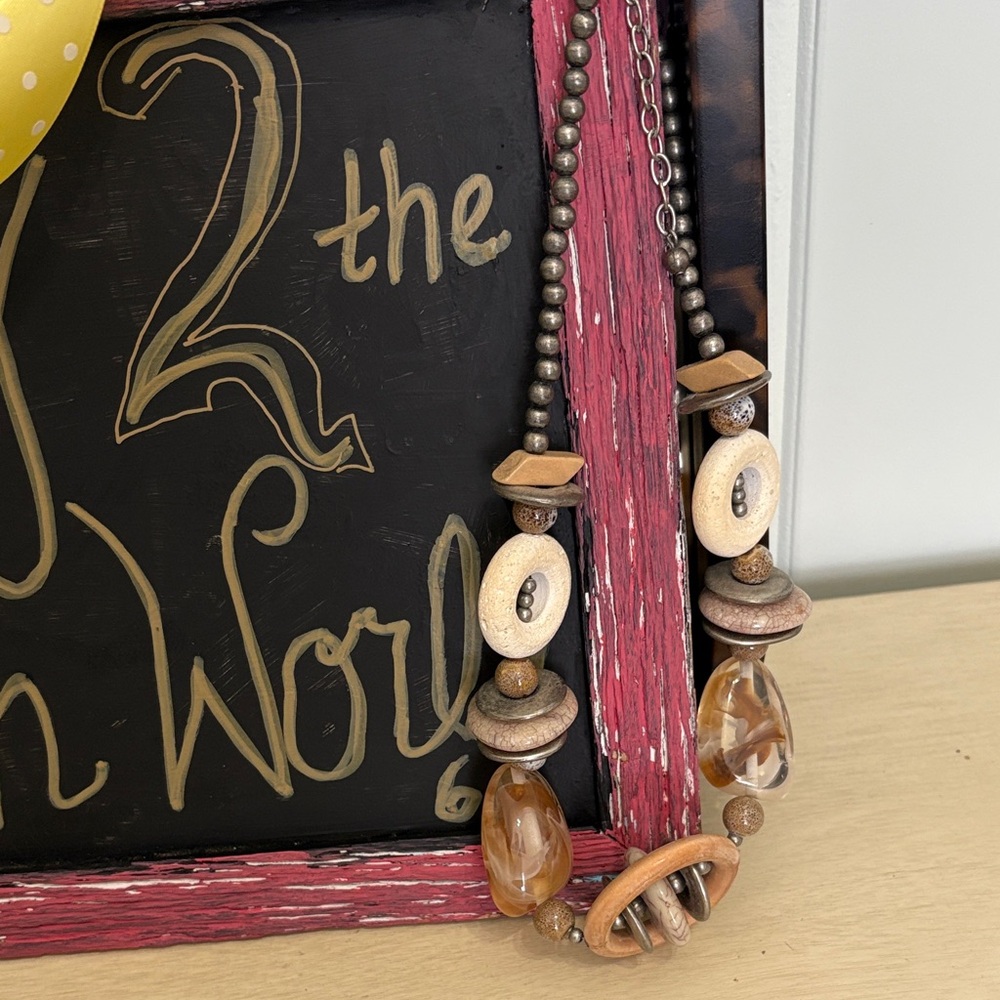 ☀️Chicos Bohemian Beaded Necklace with Earthy Tones GUC☀️ 3/$12